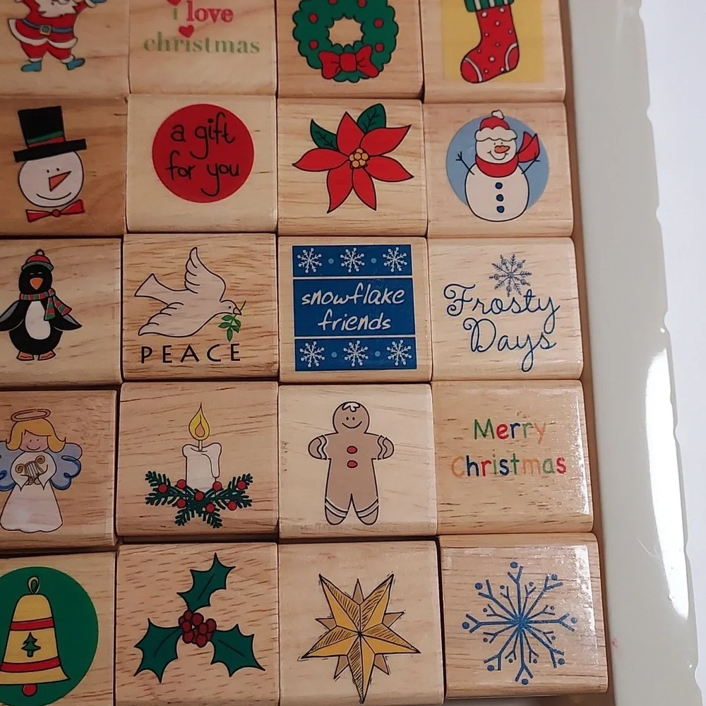Rubber Stamps Christmas Winter Holiday Set Of 36